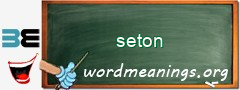 WordMeaning blackboard for seton